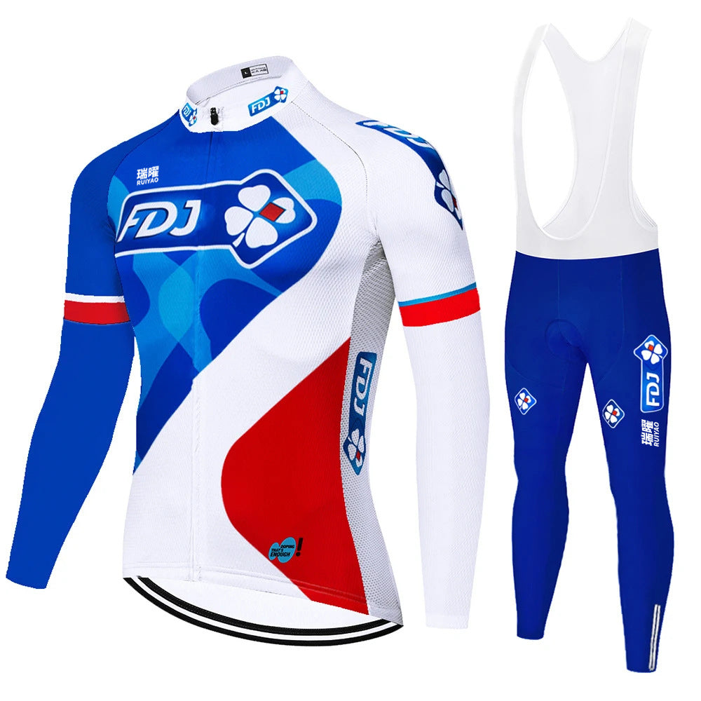 FDJ - Professional Long Sleeve Cycling Kit