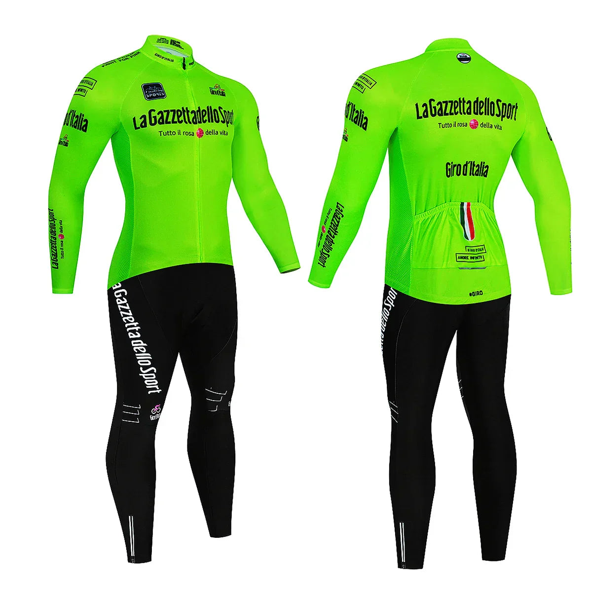 Giro d'Italia - Long Sleeve Cycling Clothing Professional Set