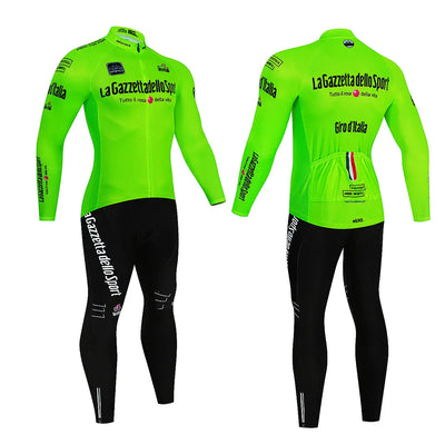 Giro d'Italia - Long Sleeve Cycling Clothing Professional Set