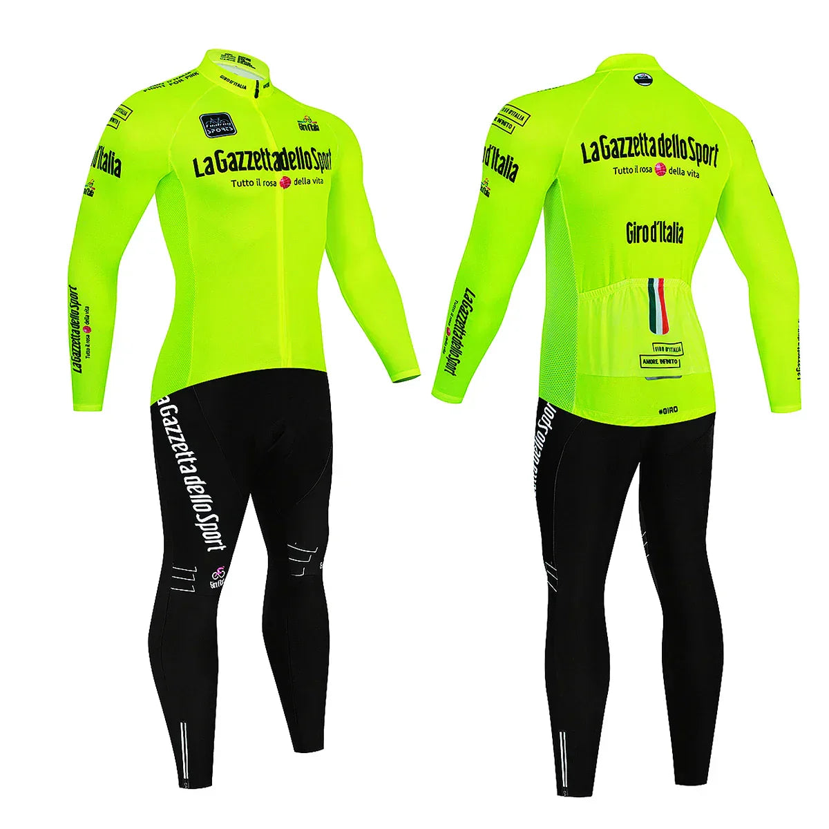 Giro d'Italia - Long Sleeve Cycling Clothing Professional Set