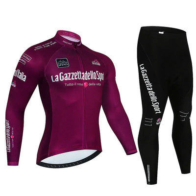 Giro d'Italia - Long Sleeve Cycling Clothing Professional Set