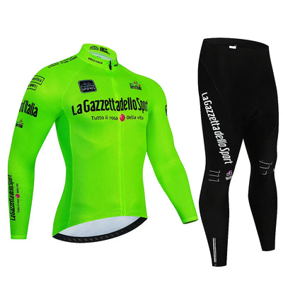 Giro d'Italia - Long Sleeve Cycling Clothing Professional Set