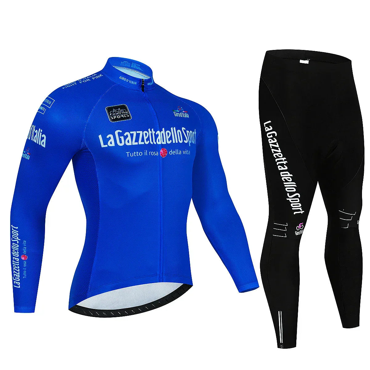 Giro d'Italia - Long Sleeve Cycling Clothing Professional Set