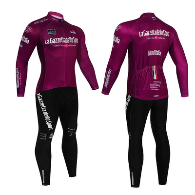 Giro d'Italia - Long Sleeve Cycling Clothing Professional Set