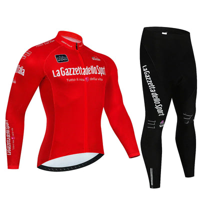 Giro d'Italia - Long Sleeve Cycling Clothing Professional Set